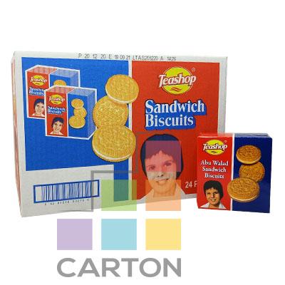 ABU WALAD SANDWICH BISCUIT 24*90gm TEASHOP